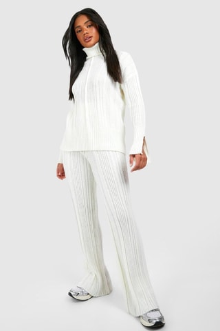 Pantalon wide legs - Ecru