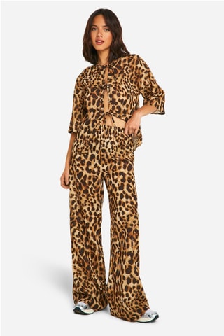 Chemisier et pantalon wide legs - Noir