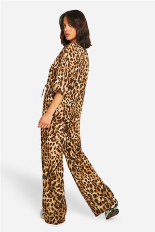 Chemisier et pantalon wide legs - Noir