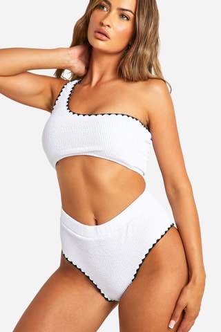 Bas de maillot taille haute - Blanc
