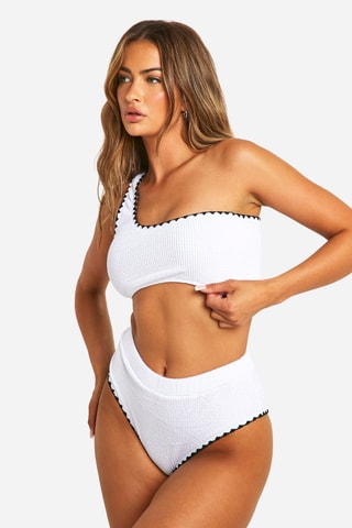 Bas de maillot taille haute - Blanc