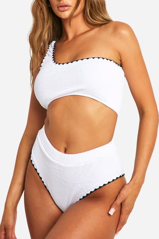 Bas de maillot taille haute - Blanc