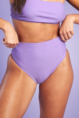 Bas de maillot taille haute - Mauve