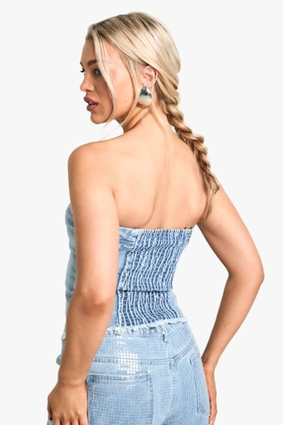 Top bustier - Bleu clair