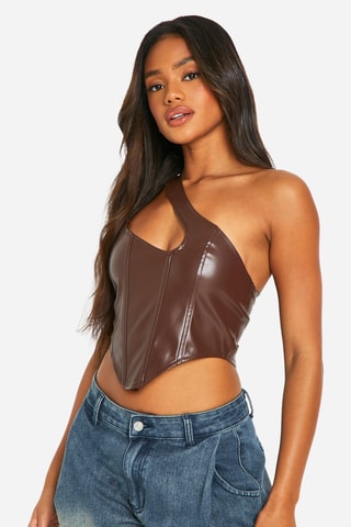 Top asymétrique - Marron