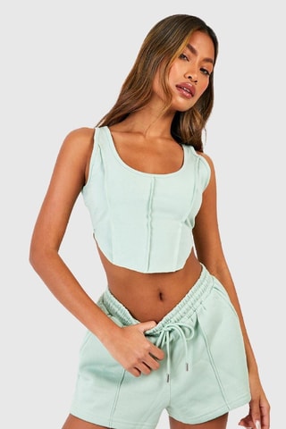 Crop top et short - Vert menthe