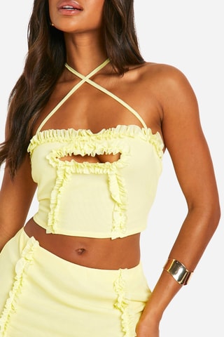 Crop top - Zachtgeel