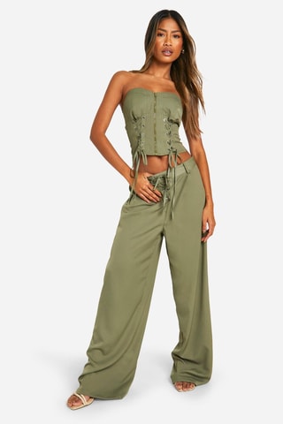 Bustier crop top - Kaki