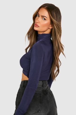 Crop Top - Marineblauw