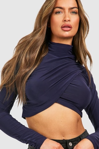 Crop Top - Marineblauw