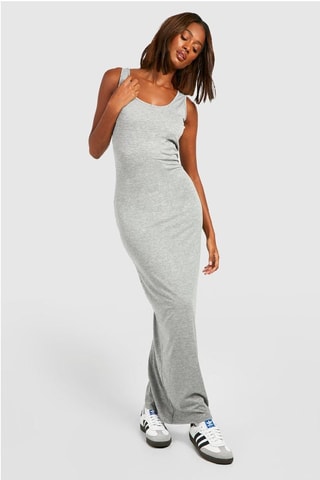 Robe longue - Gris chiné