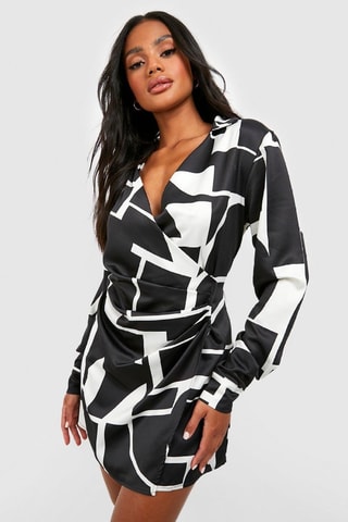 Robe portefeuille - Noir