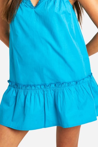 Robe taille basse - Bleu canard