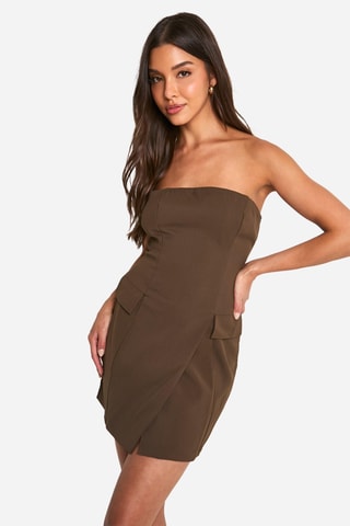 Robe bustier - Marron