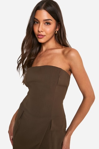 Robe bustier - Marron