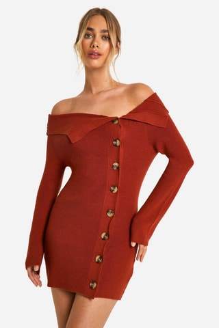 Robe chemise - Rouille