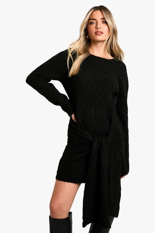 Robe pull oversize - Noir