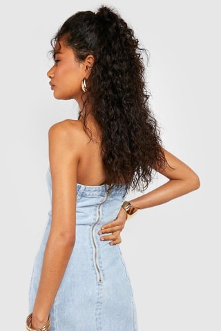 Robe bustier en jean - Bleu clair