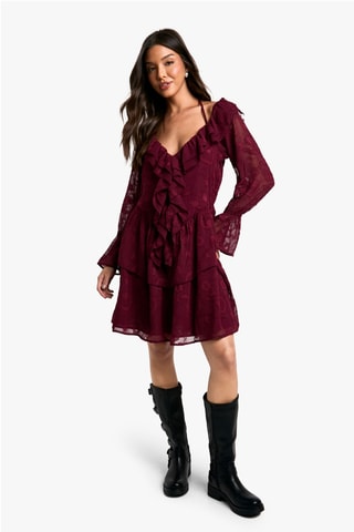 Robe en dentelle - Bordeaux