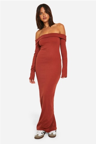 Robe longue - Rouge brique