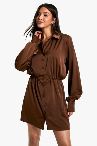 Robe chemise - Marron