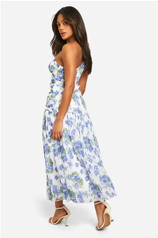 Robe asymétrique - Lavande et blanc