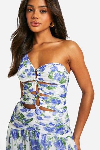 Robe asymétrique - Lavande et blanc