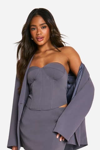 Top bustier - Gris