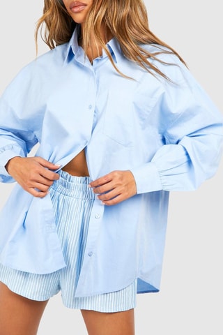 Chemise oversize - Bleu clair