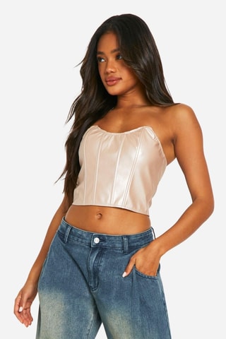 Crop top bustier - Beige