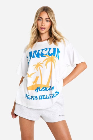 T-shirt oversize - Blanc