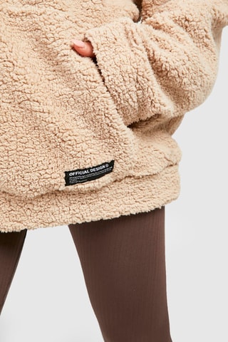 Sweat oversize à capuche - Beige