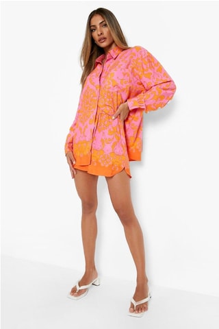 Chemisier et short relaxed - Rose