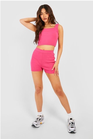 Crop top et short - Rose