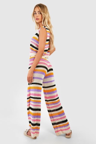 Gilet et pantalon wide legs - Rose