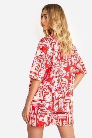 Chemisier et short - Rouge