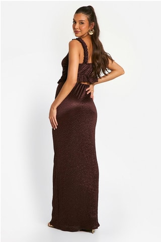 Top et jupe longue - Marron foncé