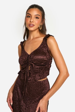 Top et jupe longue - Marron foncé