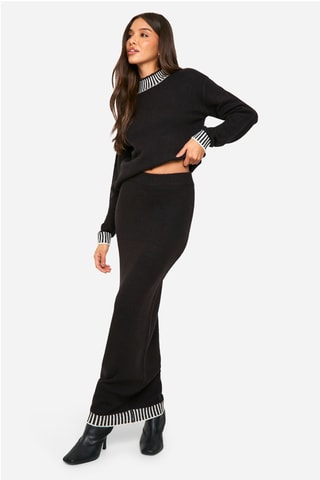 Pull et jupe longue - Noir