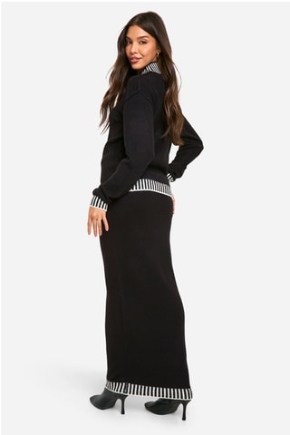 Pull et jupe longue - Noir