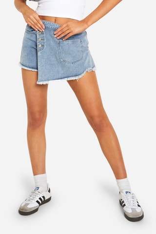 Jupe-short en jean - Bleu