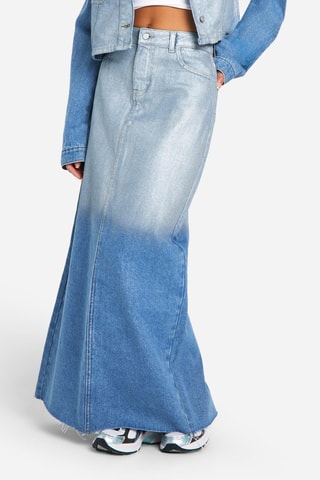 Jupe longue en jean - Bleu