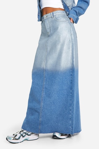 Jupe longue en jean - Bleu