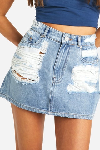 Minijupe en jean - Bleu