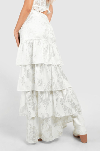 Jupe volantée - Blanc