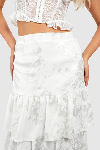 Jupe volantée - Blanc