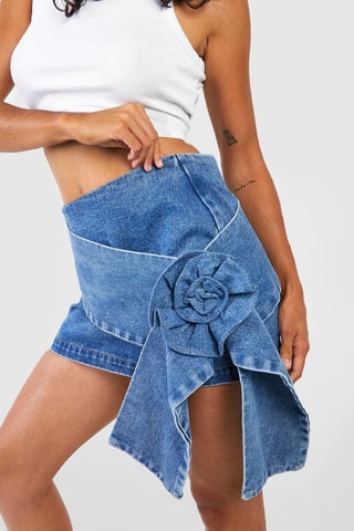 Minijupe en jean - Bleu