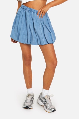 Jupe boule en jean - Bleu