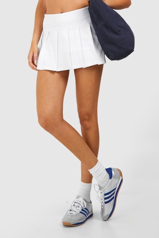 Jupe-short taille haute - Blanc