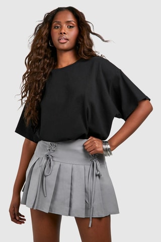 Jupe plissée - Gris